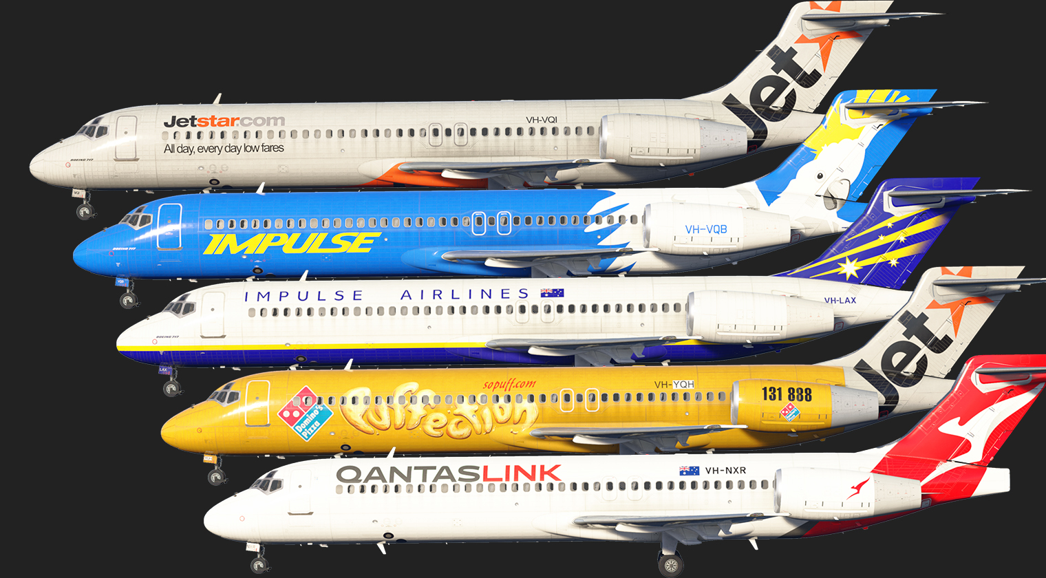 717-200 Australia Operators Livery Pack