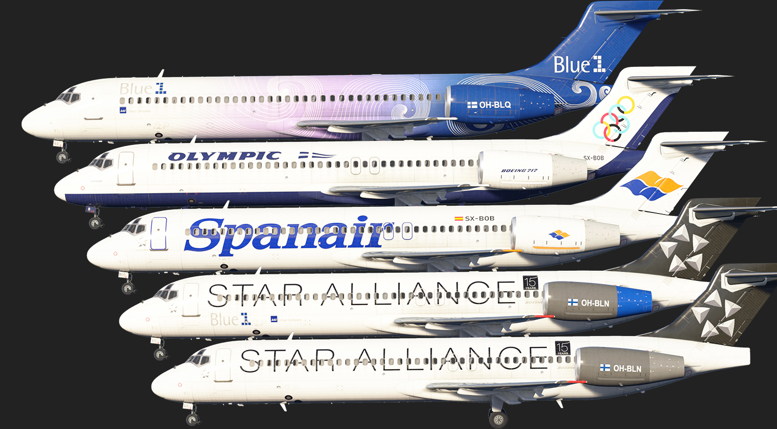 717-200 Europe Star Alliance Livery Pack